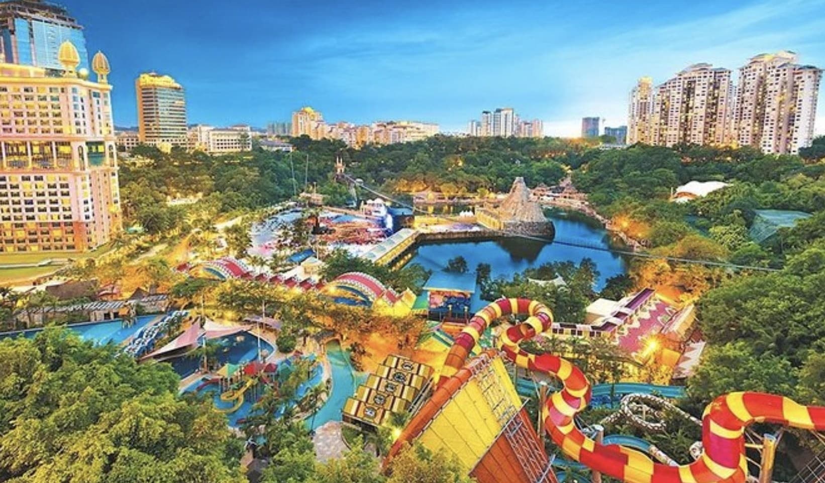 Sunway Lagoon is a large multi-zone theme and water park in Bandar Sunway, Selangor, known for water attractions, amusement rides, wildlife experiences, adventure activities and evening entertainment.